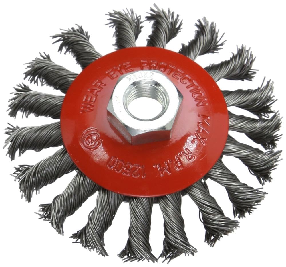 Spazzola Piatta Silverline 100mm Con Filo Ondulato - Per Smerigliatrici, Rimozione Ruggine E Vernice - Foto 6