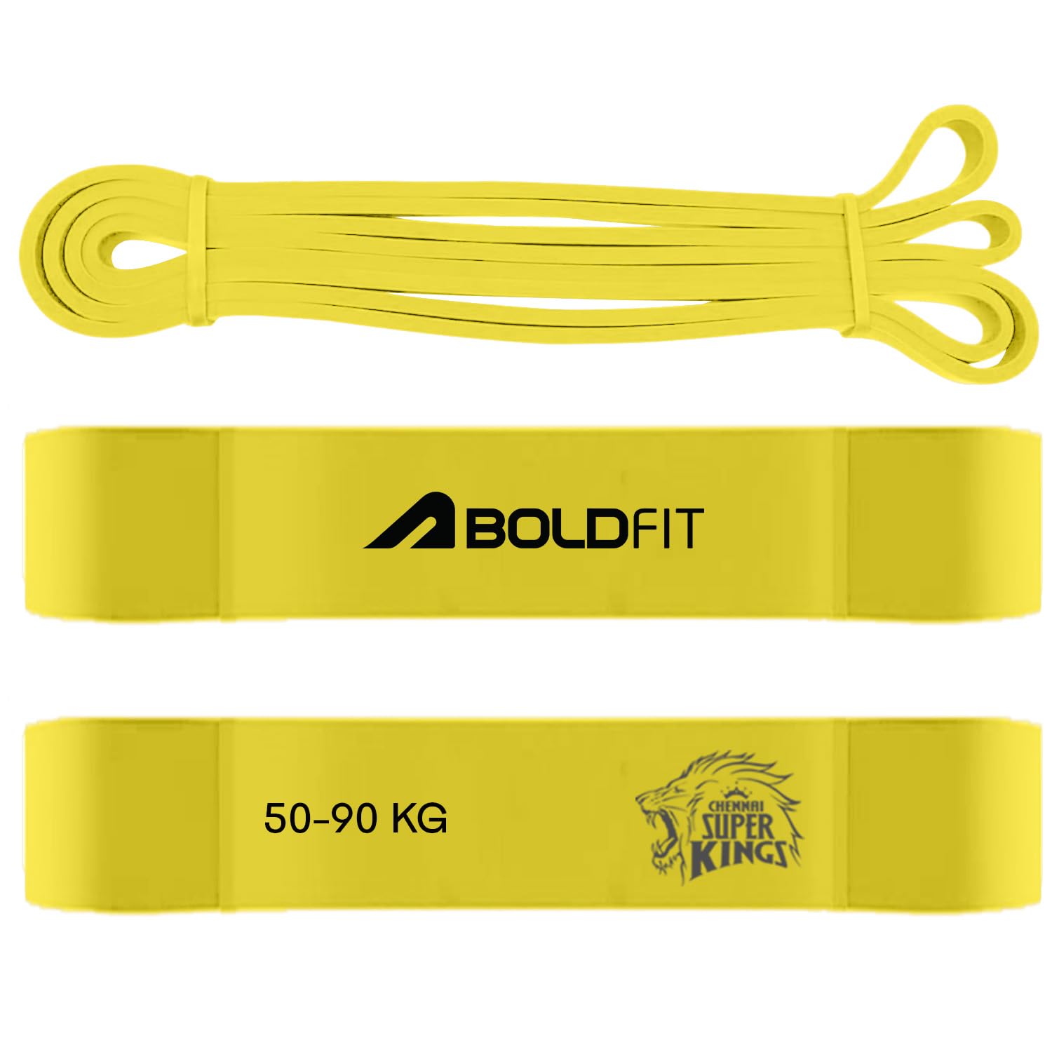 Boldfit Natural Rubber Resistance Bands for Workout Dual Color Heavy Resistance Band for Stretching, Pull ups, Home Exercise Resistance Band
