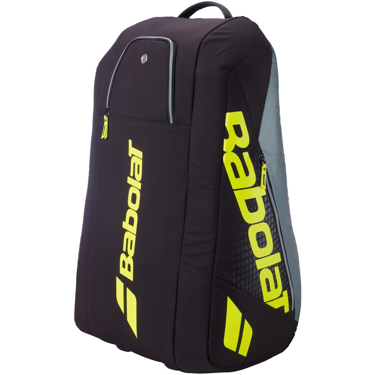 Babolat Pure Aero RH x12 Borsa da Tennis (Grigio Metallico/Nero/Giallo Fluo)