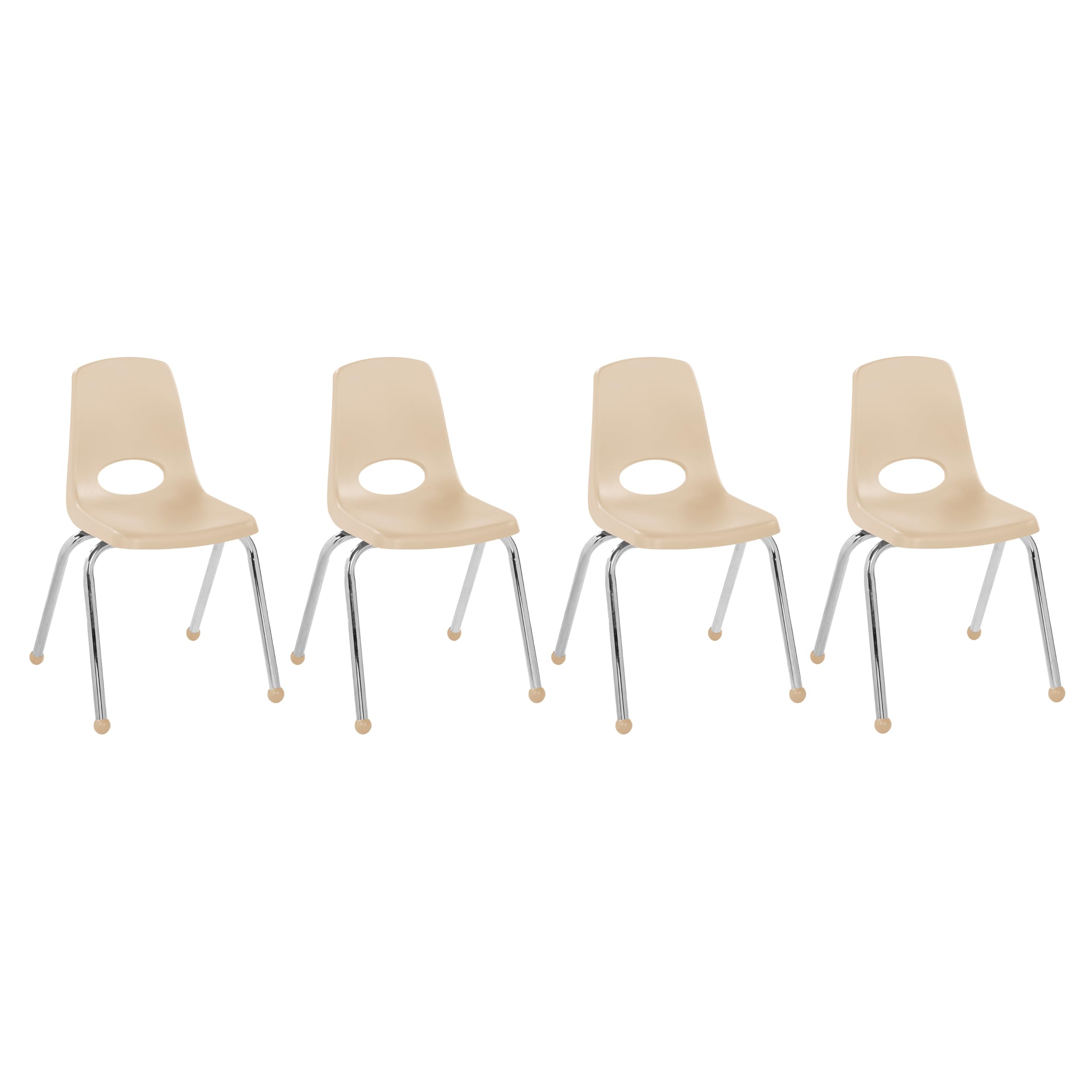 Factory Direct Partners FDP Stack Chairs, 16 inch, Sand