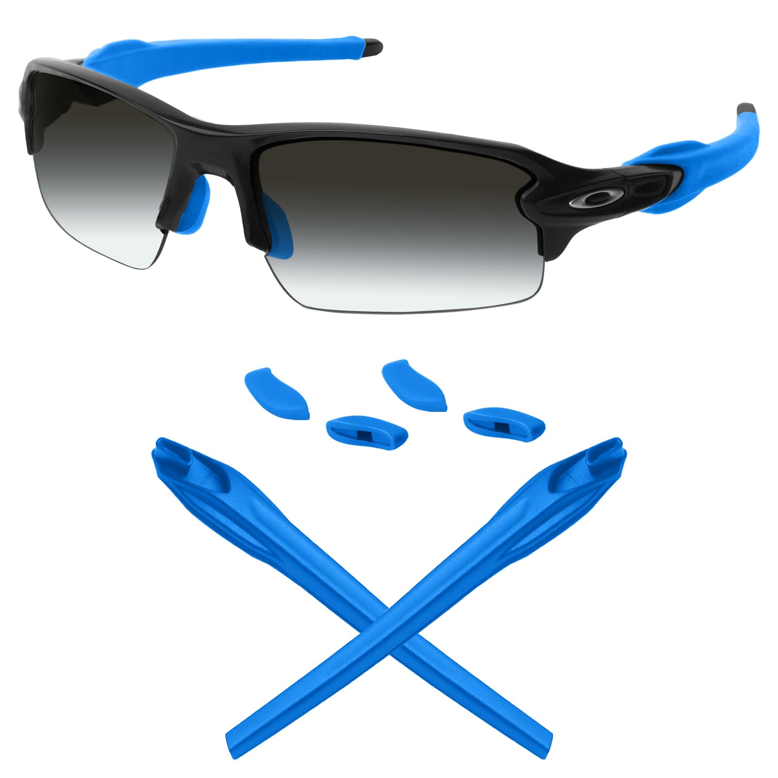 Mryok Replacement Earsocks Nosepieces Kits for Oakley Flak 2.0/2.0 XL - Blue