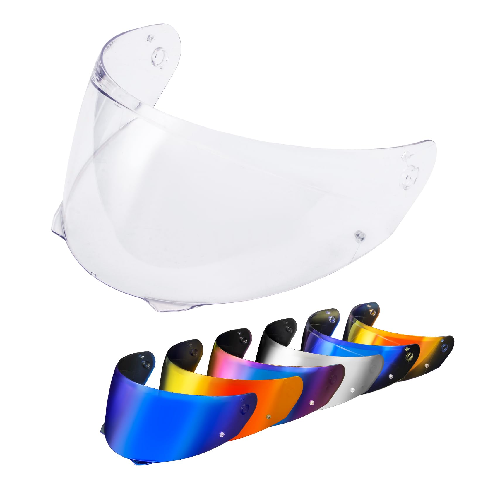 PSLER Visiera per Casco per HJC HJ-33 I90 Visiera Colorata per HJC Hj-33 i90 Protezione UV per Moto Accessori di Ricambio per Visiera Protettiva(Trasparente)