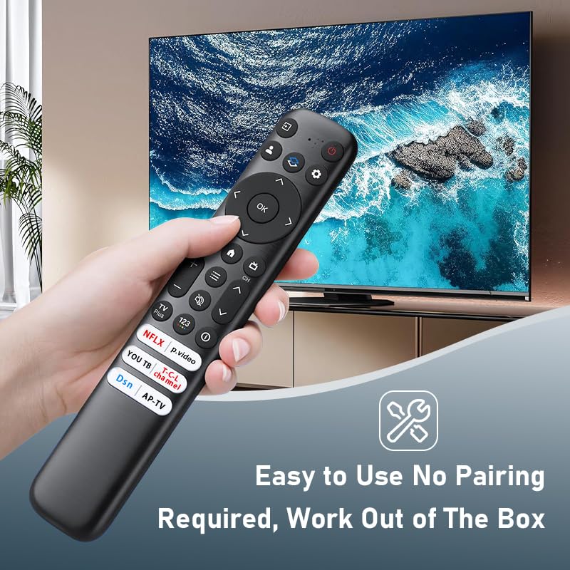 TCL Google TV Remote Control RC813, Replacement for QM8/QM7/S5/S4
