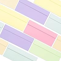 Vista 6 de Sobres de colores tamaño carta, paquete de 36 sobres de negocios #10, 4 1/8 x 9 1/2 pulgadas, 6 colores pastel