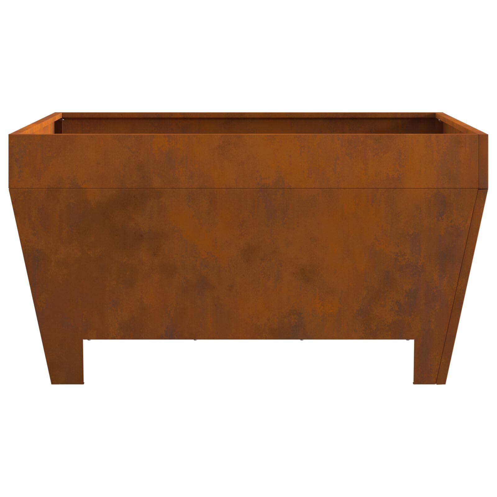 Kwadratowy palenisko ze stali corten 80x80x43 cm - 858945