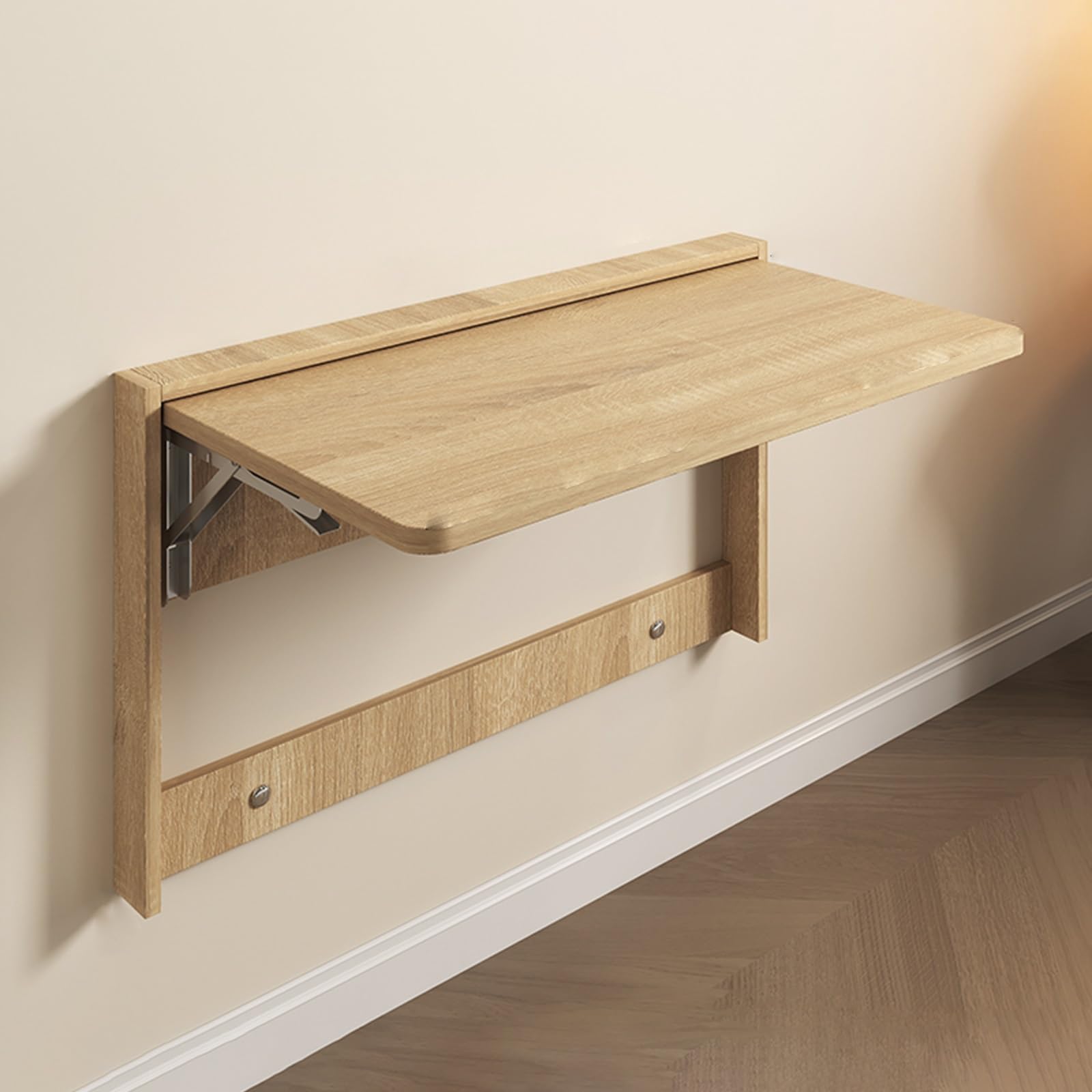 Table murale pliable flottante pour travailler et dîner confortablement sans s'encombrer