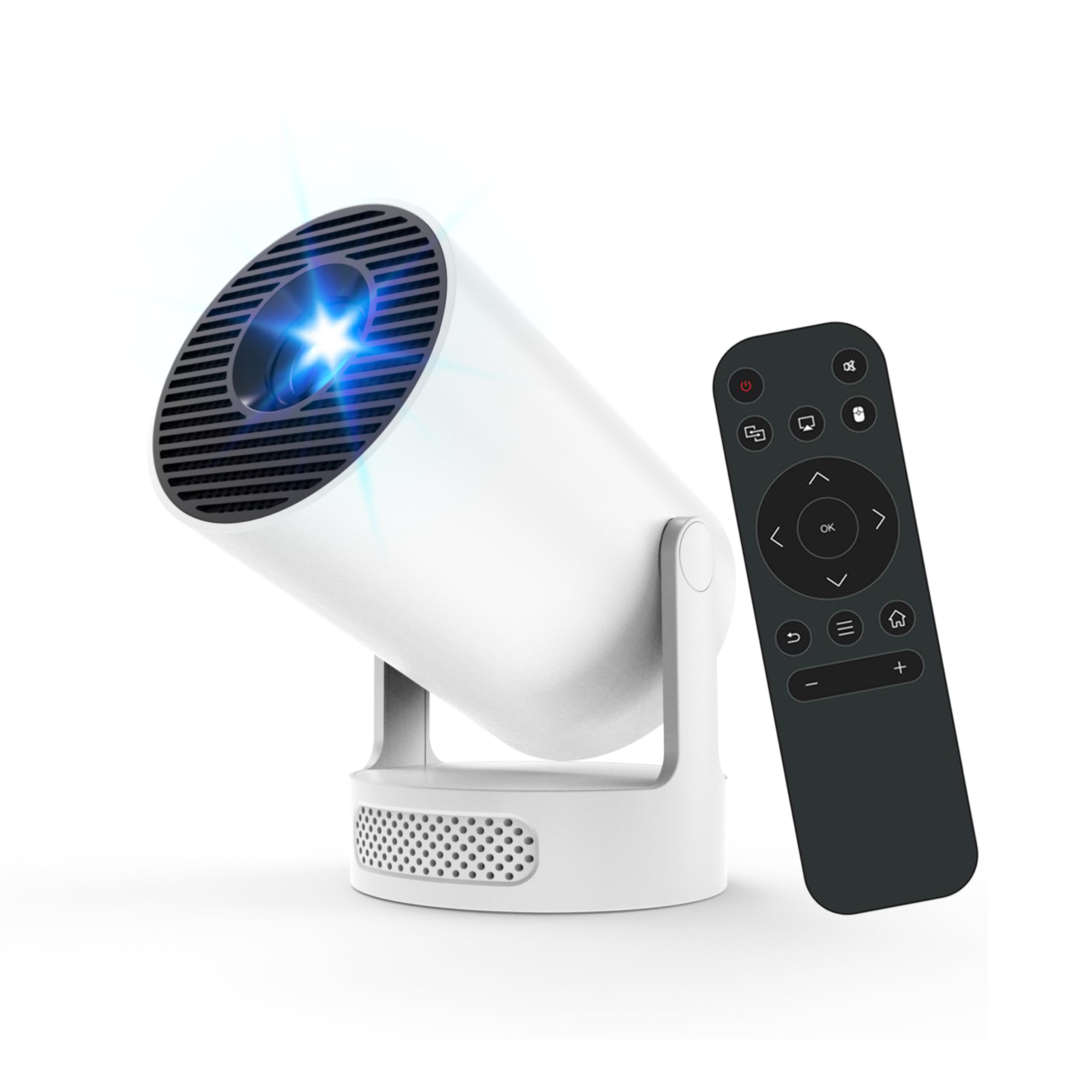 Mini proyector con WiFi y Bluetooth, compatible con proyector portátil 4K 1080P, proyector inteligente Android 11 HY300 PRO HIFI, corrección trapezoidal automática, rotación de 180°, pantalla de 40 a