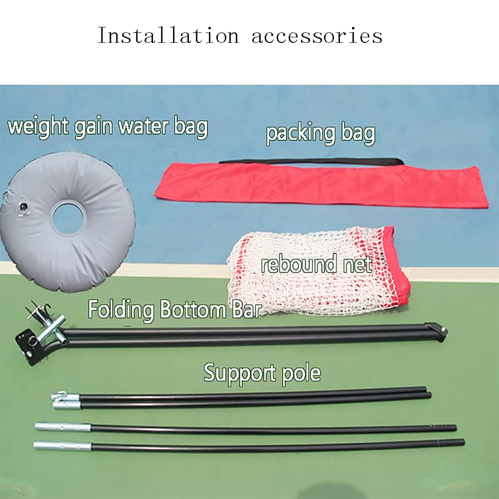 Tennis Trainer, Tennis Rebounder 6.6x4.6ft per Allenamento di Rimbalzo e volée, Rete da Rimbalzo Portatile da Tennis con Angolo Regolabile, per Allenamento Indoor e Outdoor