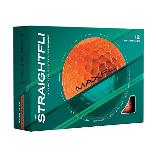Maxfli StraightFli Golf Balls – Matte Orange (1 Pack of