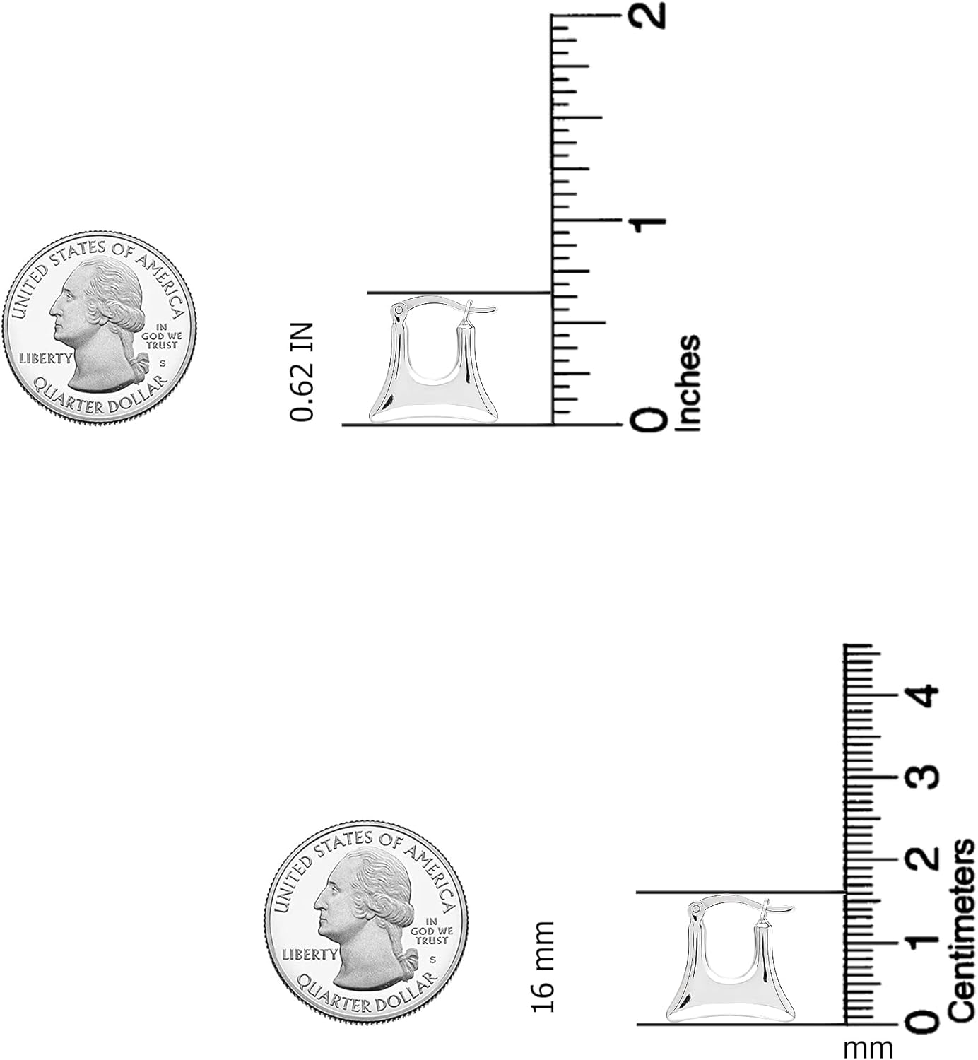 Charmsy Women's 925 Sterling Silver Chunky Hoop Earrings Jewelry | Classic Textured Click-Top Hoops Earring | Silver Hoop Earrings for Women - Image 5