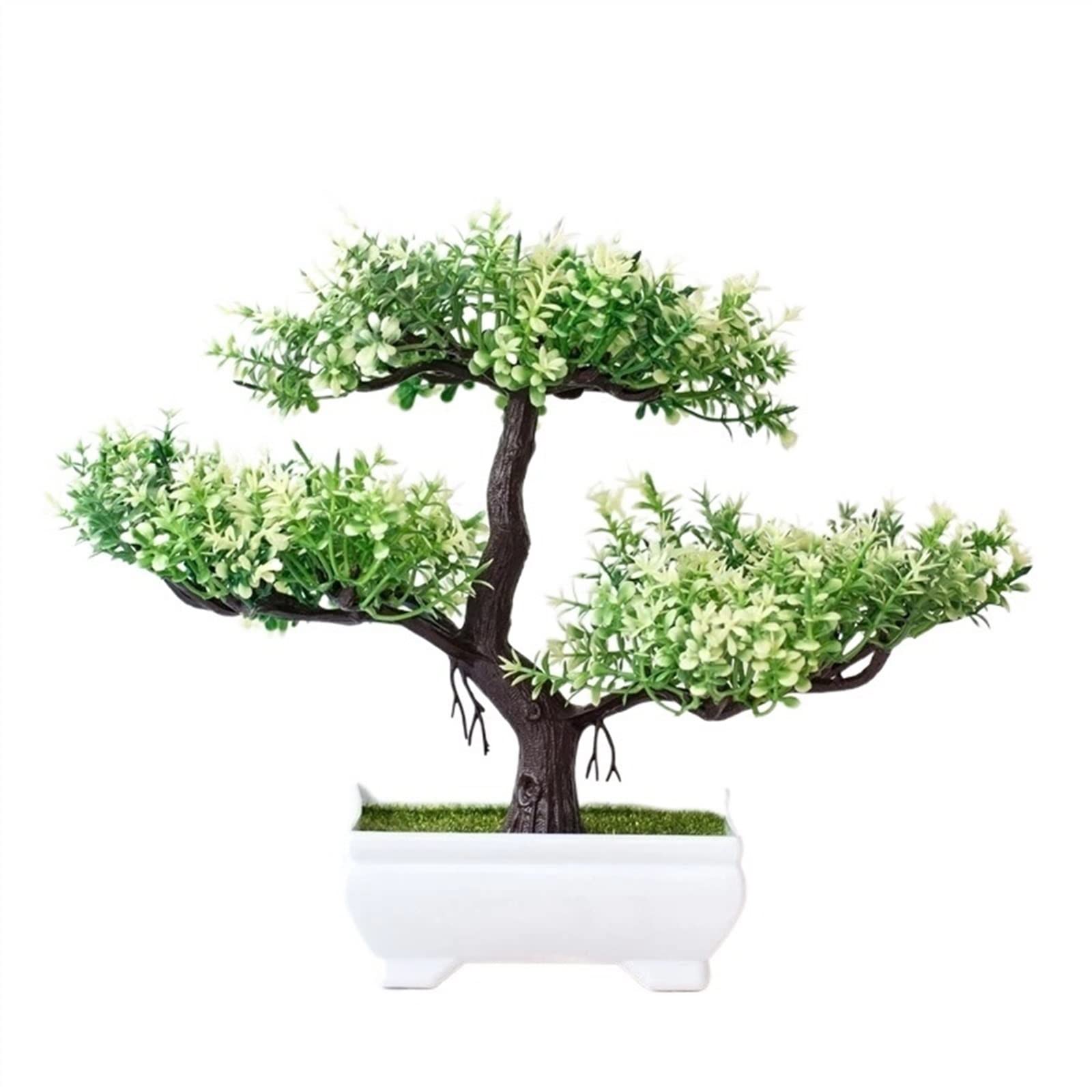 Decoraciones para el hogar, Bonsai Plantas de plástico Artificiales simuladas Bonsai Maceta de árbol pequeño Planta Falsa Flor en Maceta Decoración de la Mesa de la habitación del