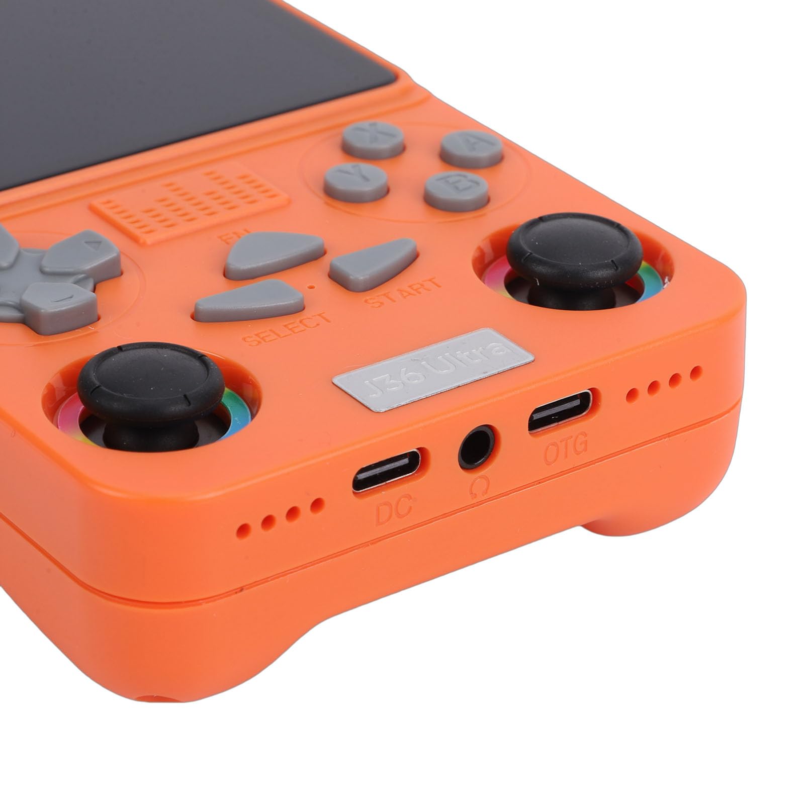 KIMISS Consola de Juegos Portátil Retro con Almacenamiento Incorporado de 64 GB - Pantalla HD de 4 Pulgadas para Diversión de Juegos Retro en Red (Orange)