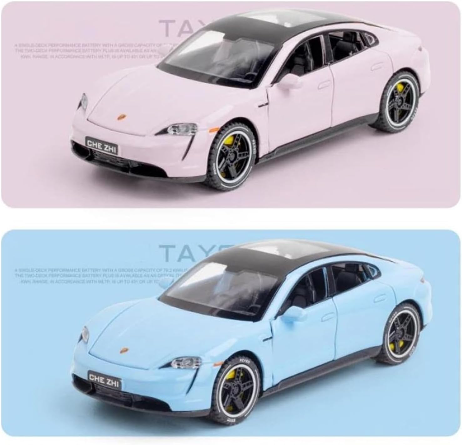 Decorative car Model 1:32 for Taycan Die-cast Alloy Car Model Suitable for Decoration Decorate Office for Decoration(White)
