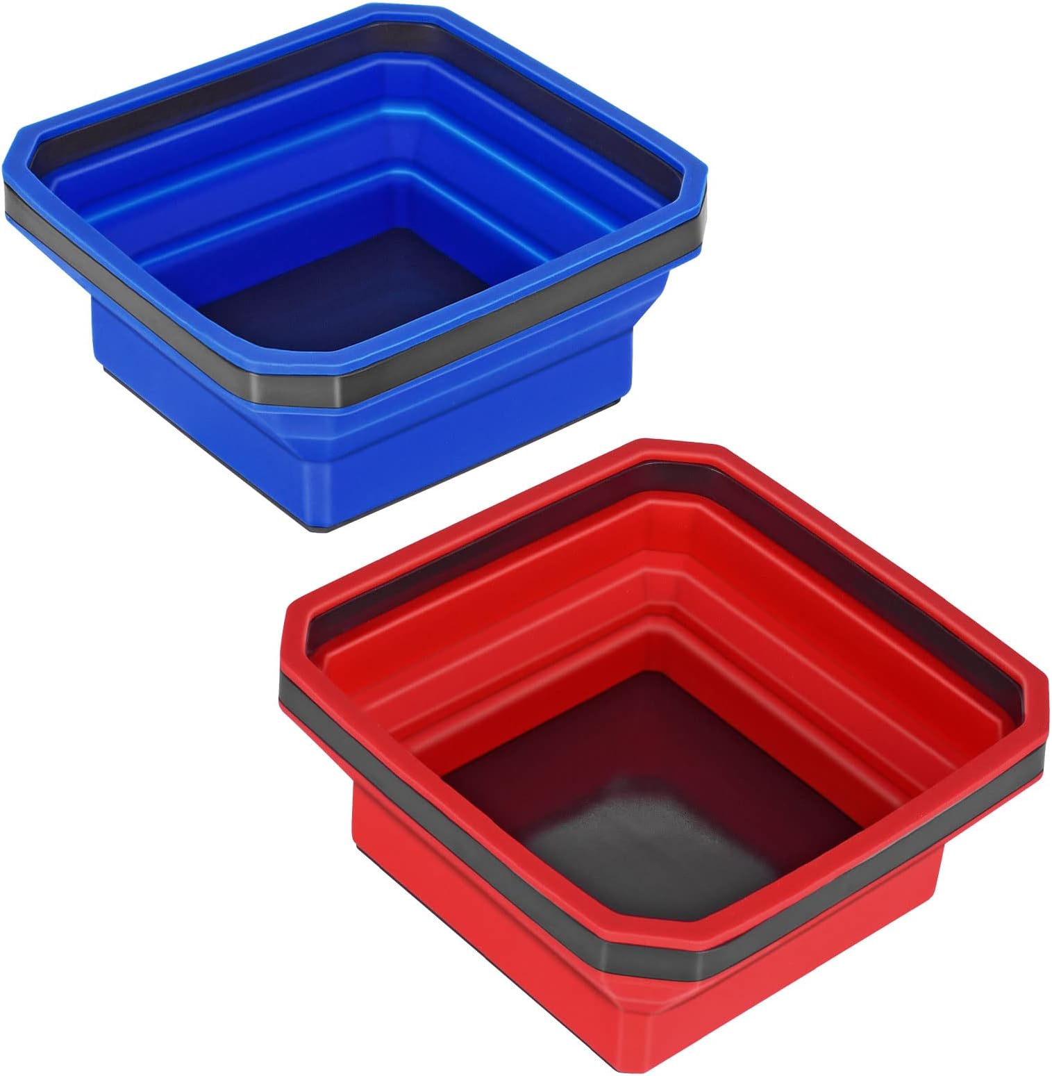 Magnetic Tray, Collapsible Magnetic Parts Tray for Small Parts ๏ผScrew and Tools, Silicone Tray, Foldable Magnetic Tool Tray Set