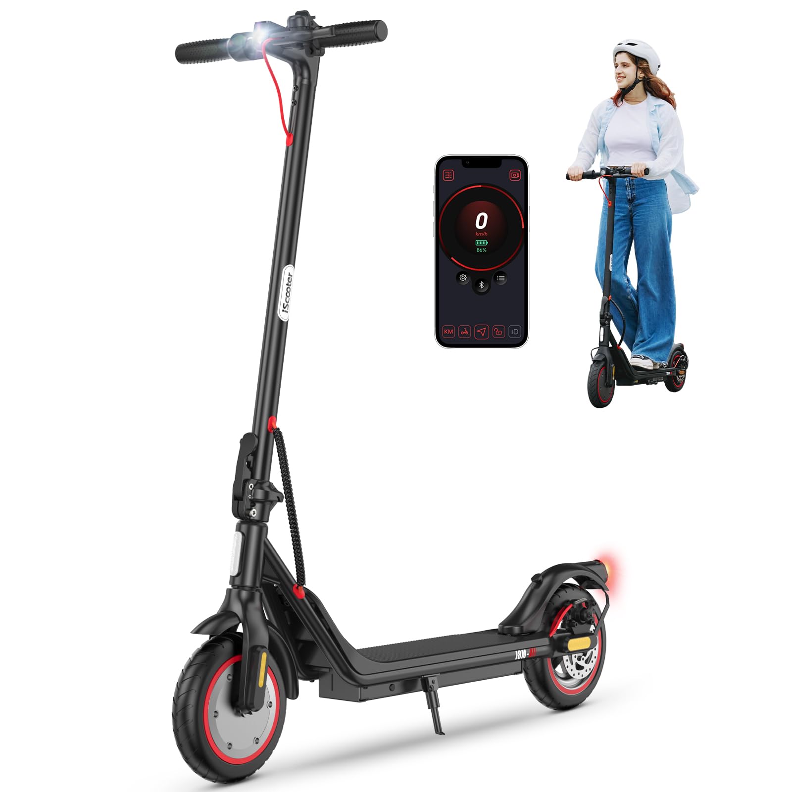 iScooter i8M Trottinette Électrique Pliable pour Adulte | Moteur 450W (Pic 500W) | Batterie 36V Haute Capacité | Autonomie 25km | Idéale pour Commute Urbaine & Trajets Quotidiens | APP