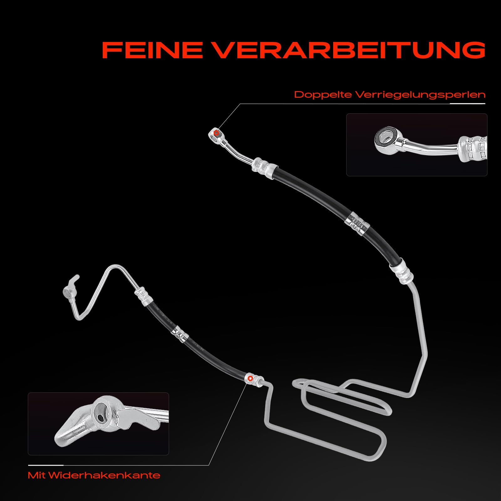 Frankberg Servolenkung Schlauch Kompatibel mit A3 8L1 S3 q.u.a.t.t.r.o 1990-2003 Replace# 8N0422893N
