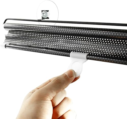 1 persiana enrollable con ventosas, cortinas opacas con bloqueo de rayos UV, cortina para automóvil, hogar (15.7 in x 23.6 in, negro) disponible en Yaxa Peru