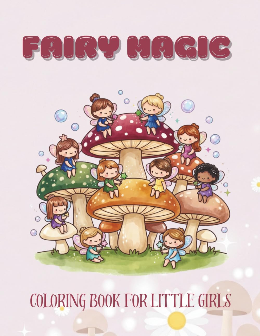 Enchanted Fairy Coloring Book for Little Girls Ages 3-8: Magical Garden Adventures: Big & Simple Illustrations with Thick Lines | Develops Fine Motor ... Imagination for Preschool & Kindergarten