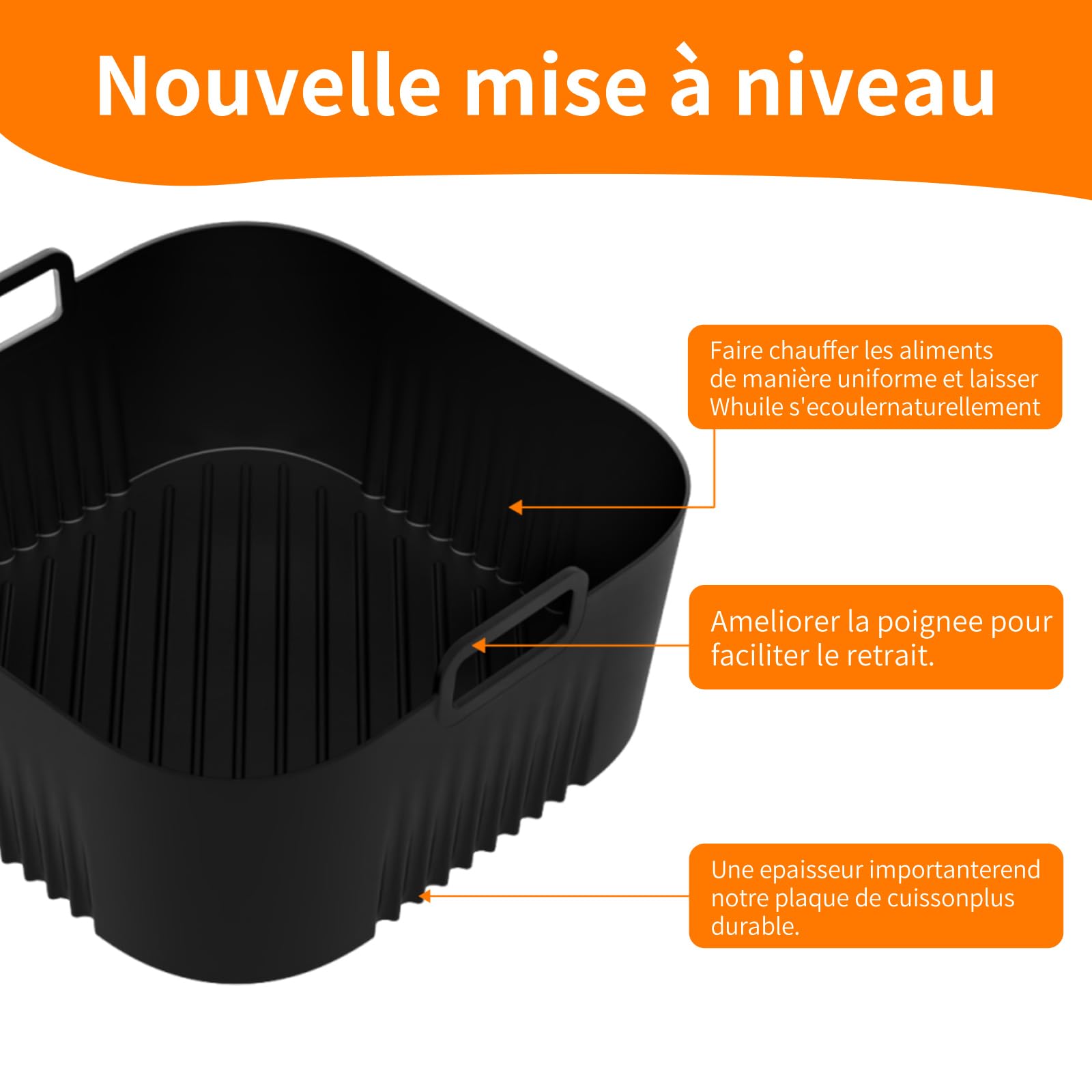 Airfryer - Stampo in silicone per Philips Essential 4,1 l (HD9252, HD9200, HD9255), accessori Philips Airfryer, 2 stampi in silicone per friggitrice ad aria calda, accessori per friggitrice ad aria