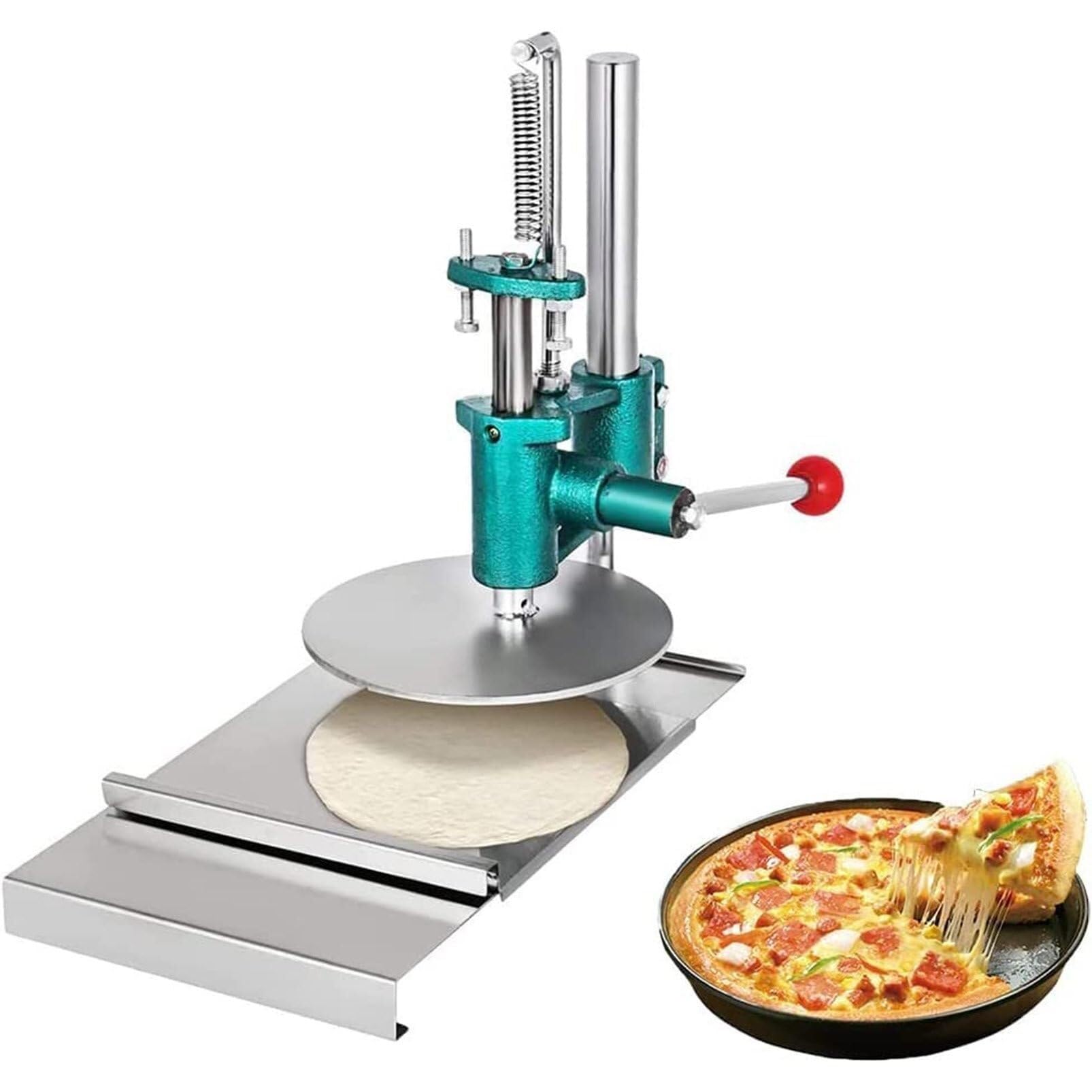 LYDZUSDP Pizza Dough Press Machine,Electric Pastry Machine,Stainless Steel Manual Dough Roller Dough Sheeter Pasta Maker,for Pizza Pastry(One Color 13cm)