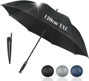 XXL Large Umbrella, Large Umbrella Women and Men   XXL Umbrella   Large Folding Umbrella   Women's Anti-Wind Umbrella, Knight Umbrella, Katana Carry Case, Diameter 120 cm