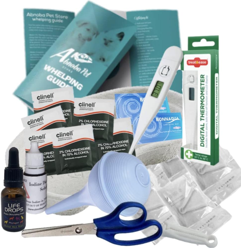 Alpha Dog Whelping Kit Puppy Sterile Aspirator, Life Drops, Whelping