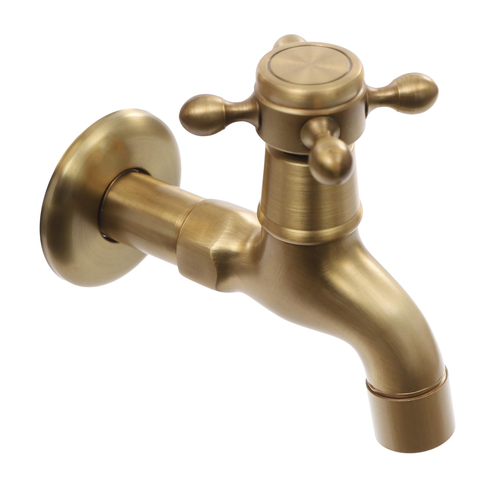 Robinet vintage en laiton antique, robinet mural pour cuisine, évier et machine à laver, robinet de jardin antique, température de l'eau applicable 0-90 °C