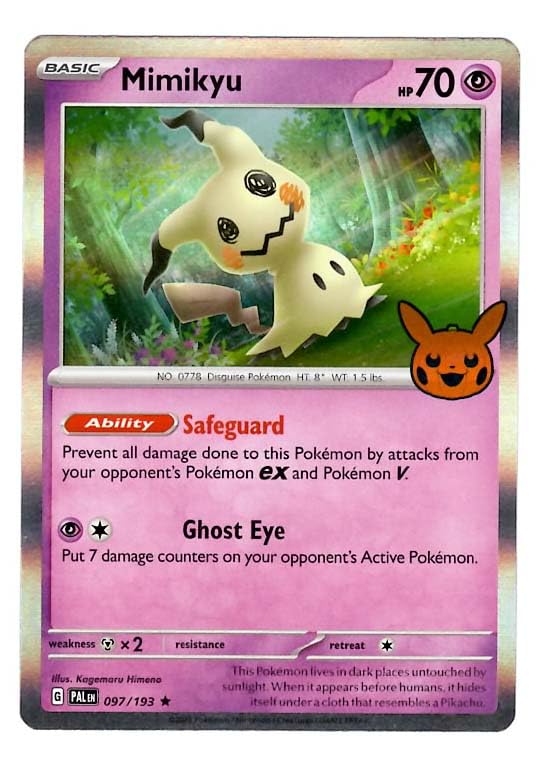 Pokemon - Mimikyu 097/193 - Trick or Trade 2023 - Holo Foil - Halloween Stamp Exclusive