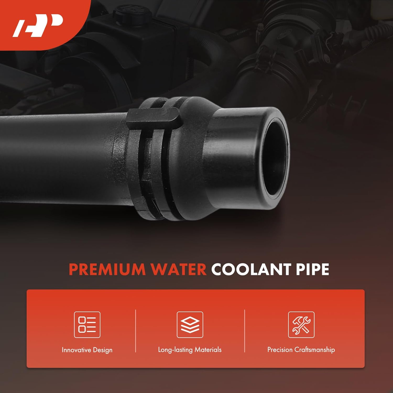 A-Premium Engine Water Coolant Hose Pipe Cylinder Head To Radiator Hose Compatible with Audi A4 2005-2008, A4 Quattro 2005-2009, A6 2006-2011, A6 Quattro 2005-2009, 3.0L 3.2L