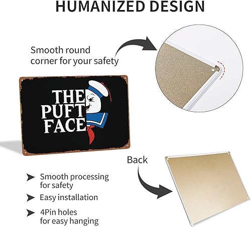 Miniatura 4 de The Puft Face Movie Poster Wall Decor Sign - 12x8 Inch Metal Sign Wall Decor Sign,cave,bar,club,home Wall Art Metal Tin Sign Halloween Decor Sign