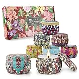 Scented Candles Gift for Women, 8 Pack Large Set Aromatherapy Candle for Home Decor, Each 4.4oz Natu