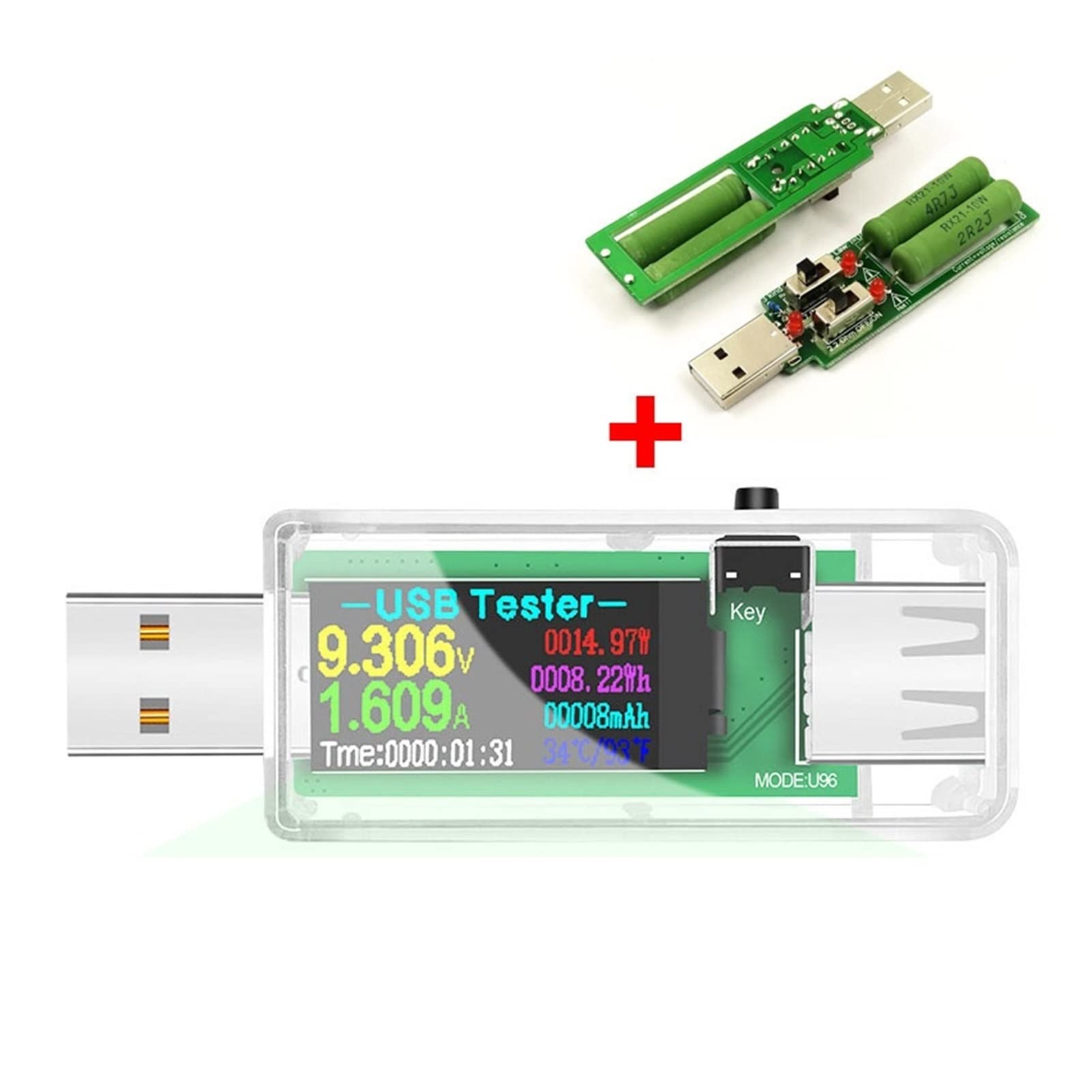 Urządzenie pomiarowe tester USB 13 1 Usb. Próbnik DC. Cyfrowy woltomierz Amperimetro Napięcie Amperomierz Amperomierz Detektor mocy chyłomierzem ładowarka(U96 Blue 3A Cable)