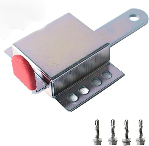 Paquete de 1 cerraduras de puerta de garaje resistentes, acero galvanizado de color, pestillo de bloqueo interior manual para puertas de garaje con