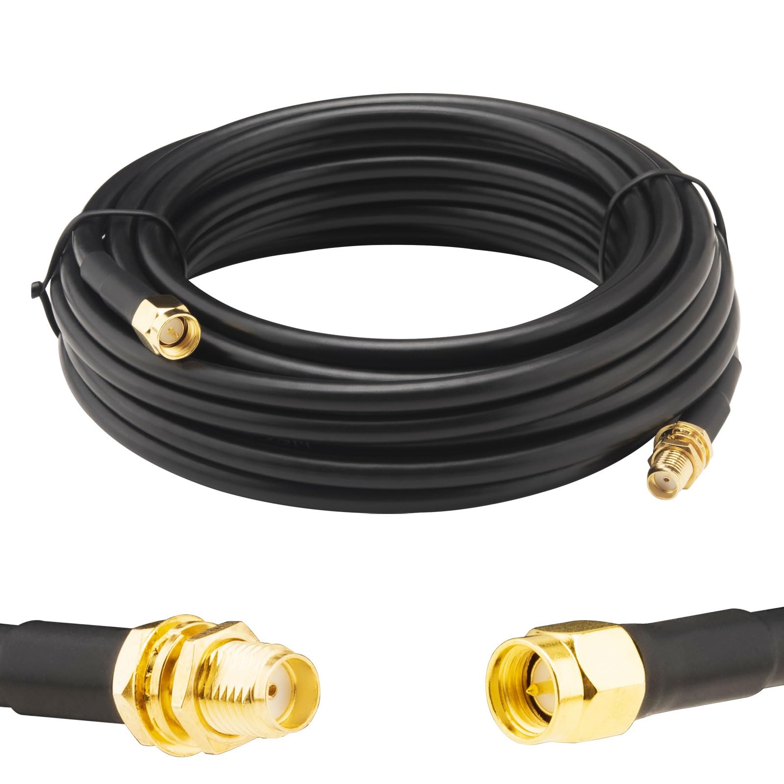Cavo di prolunga SMA aggiornato da 5 m LMR200 equivalente SMA maschio a femmina, cavo di prolunga per antenna WiFi a bassa perdita per router 3G 4G 5G LTE Antenna WiFi ADS-B GPS modem WLAN