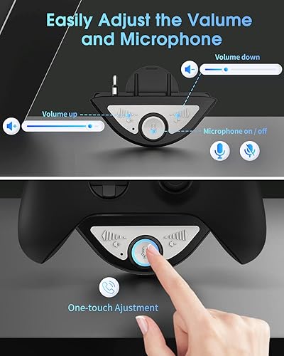 Miniatura 5 de AOLION Transmisor Xbox One adaptador de auriculares estéreo para todas las series de controladores Xbox One Series con conector de audio de 0138in