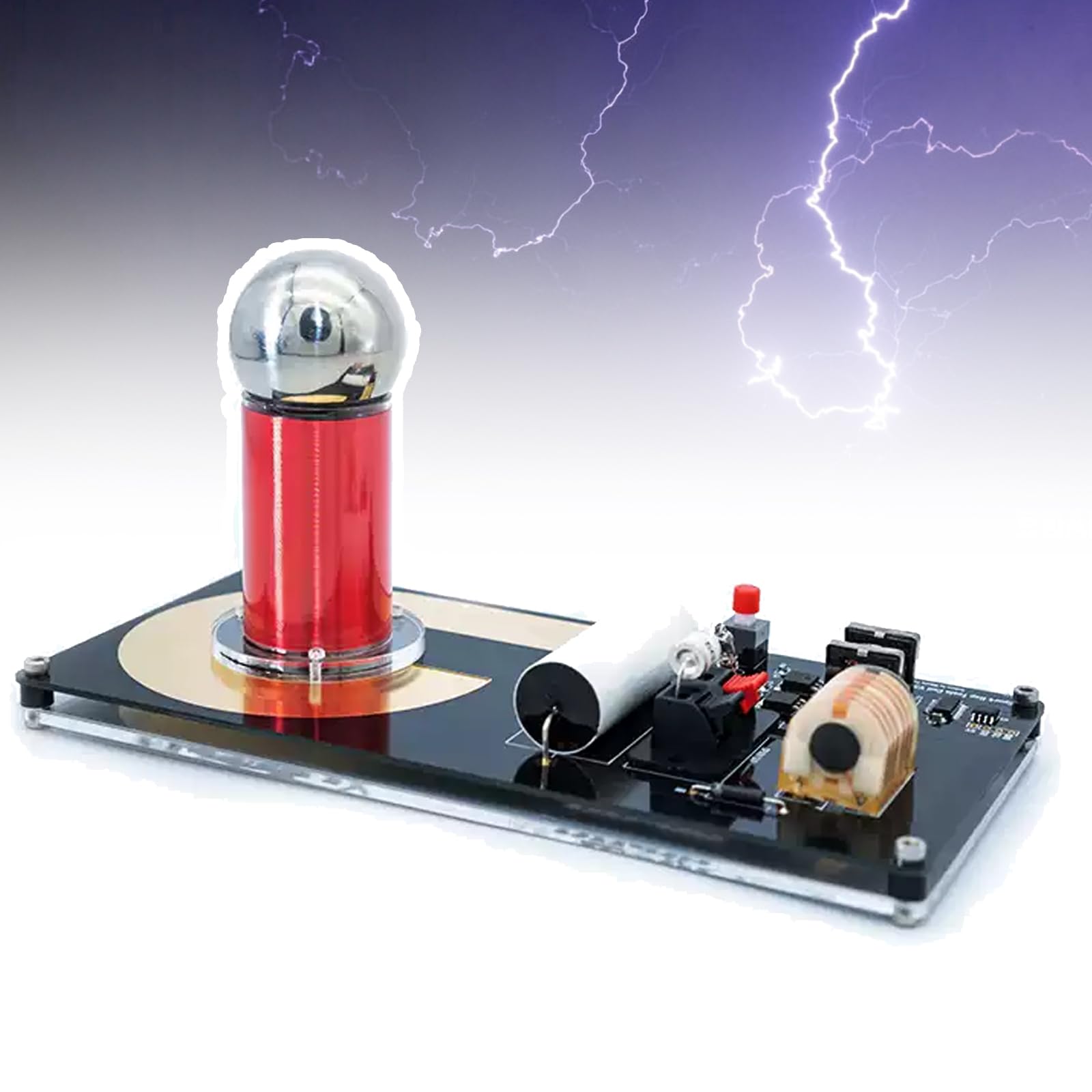 VILA SMO Mini Tesla Coil Science Kit, Artificial Lightnings Electric Arc Generator, Touchable Artificial Lightning, For Science Experiments And Education