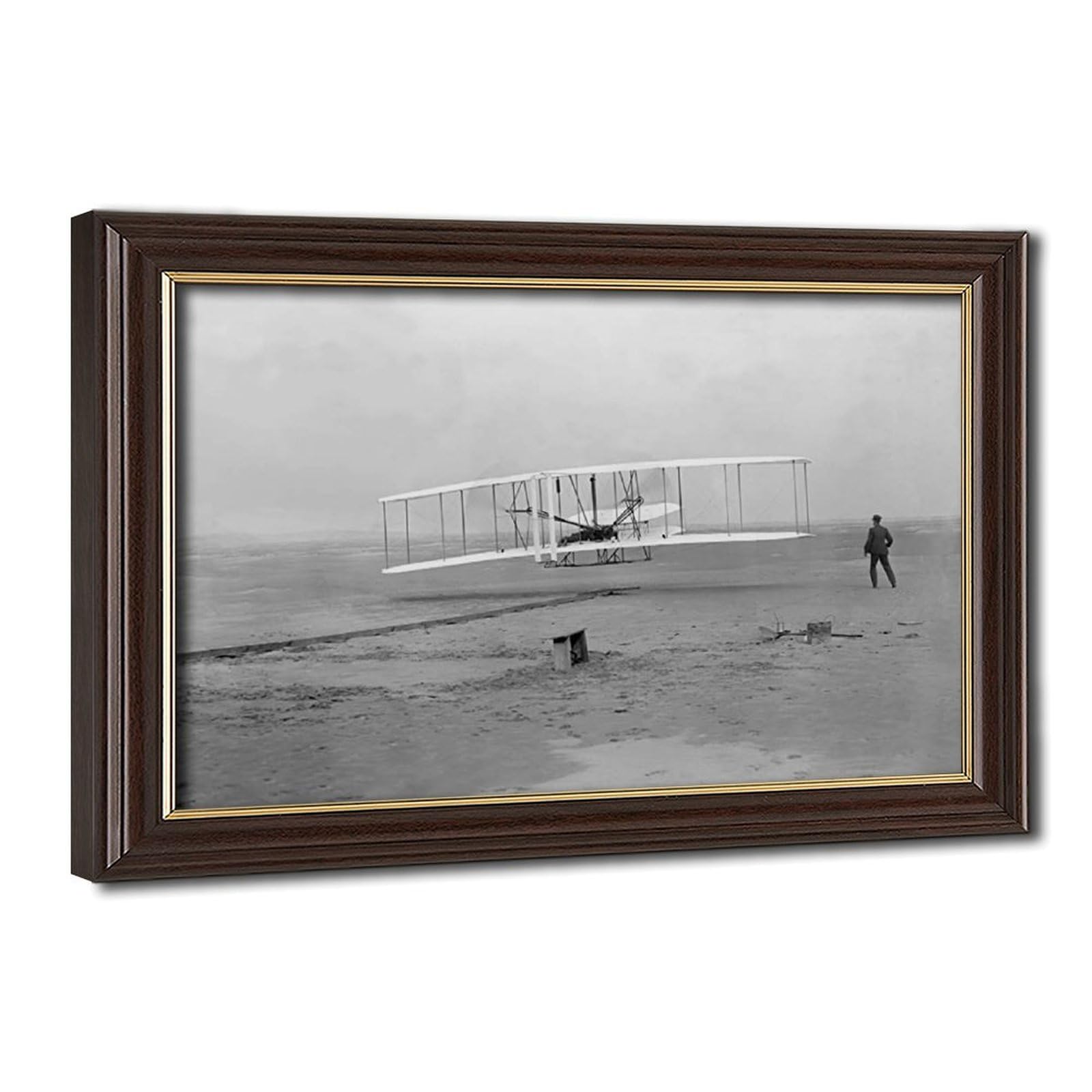 WCYB 1903 Wright Brothers Famous First Flight Poster Aviation Poster Aviation History Orville Wright Posters Prints Canvas Deco Paintings Wall Art Hangable