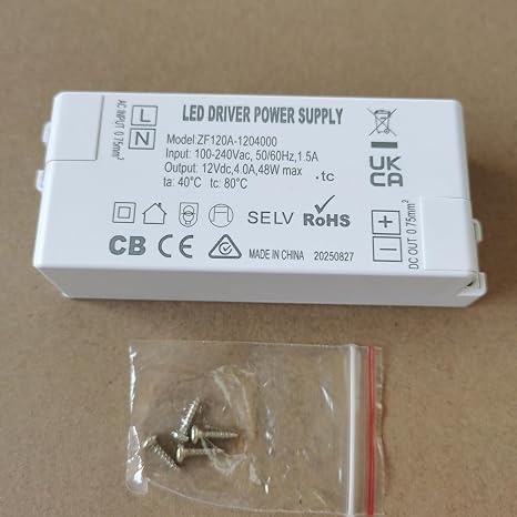 48W LED Driver Power Supply ZF120A-1204000 Low Voltage Transformer for Light Strip