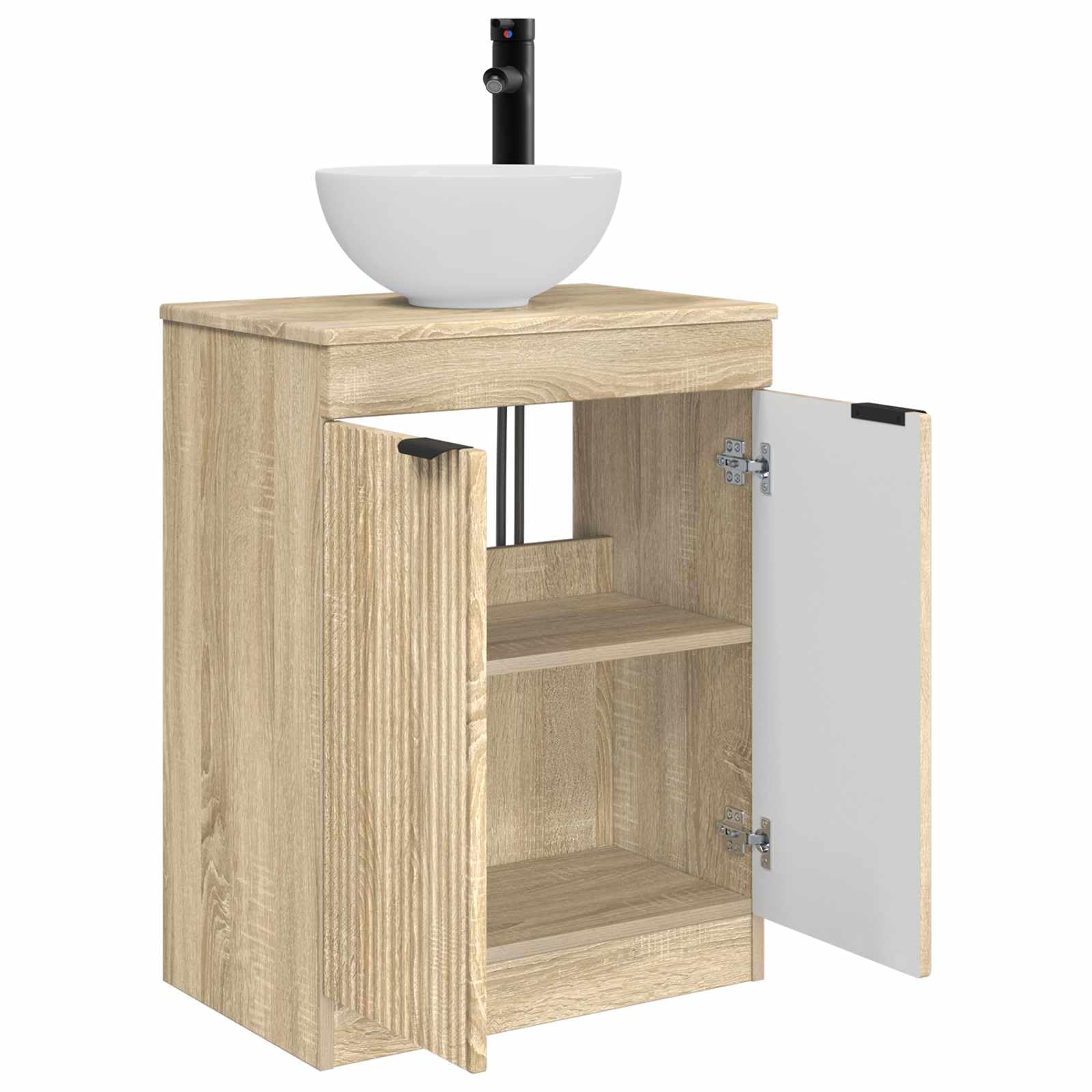 vidaXL Badkamermeubel met Wasbak Sonoma Eiken 54 x 35 x 83 cm