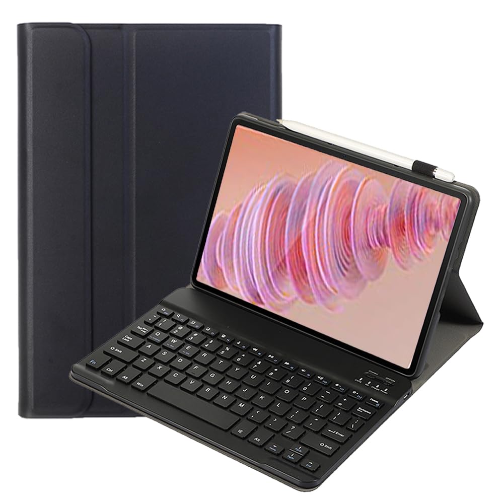 Custodia Tastiera per Lenovo Tab Plus 11.5 pollici Cover Magnetica con tastiera wireless Bluetooth rimovibile per tablet Lenovo Tab Plus 11.5" 2024, nero