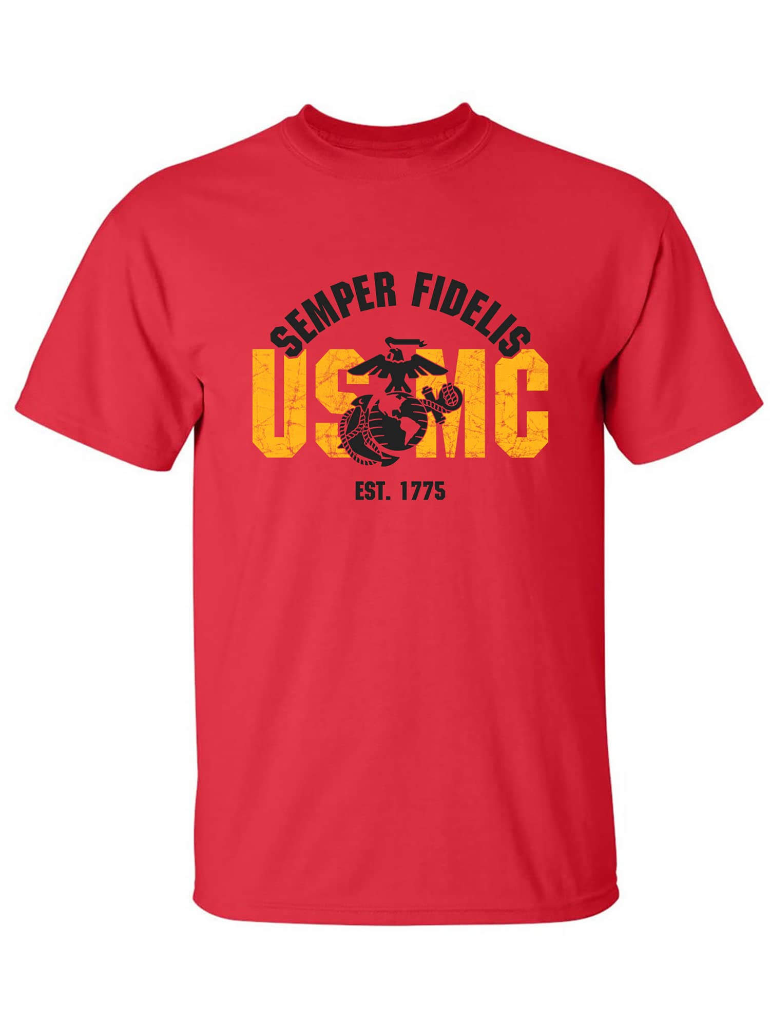 zerogravitee USMC Semper Fidelis Est. 1775 Adult Short Sleeve T-Shirt