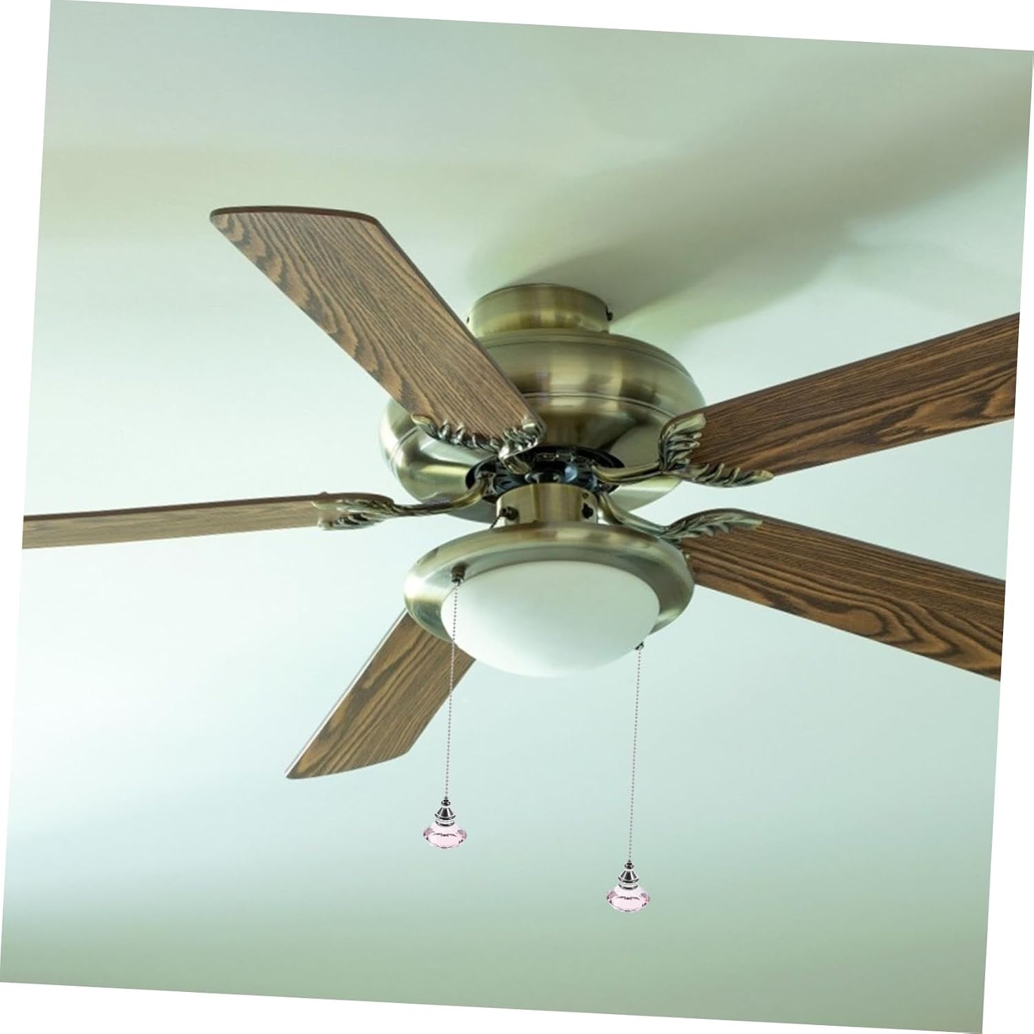 2pcs Diamond Fan Pendant Decorative Chain Ceiling Fan Pull Chain Extension