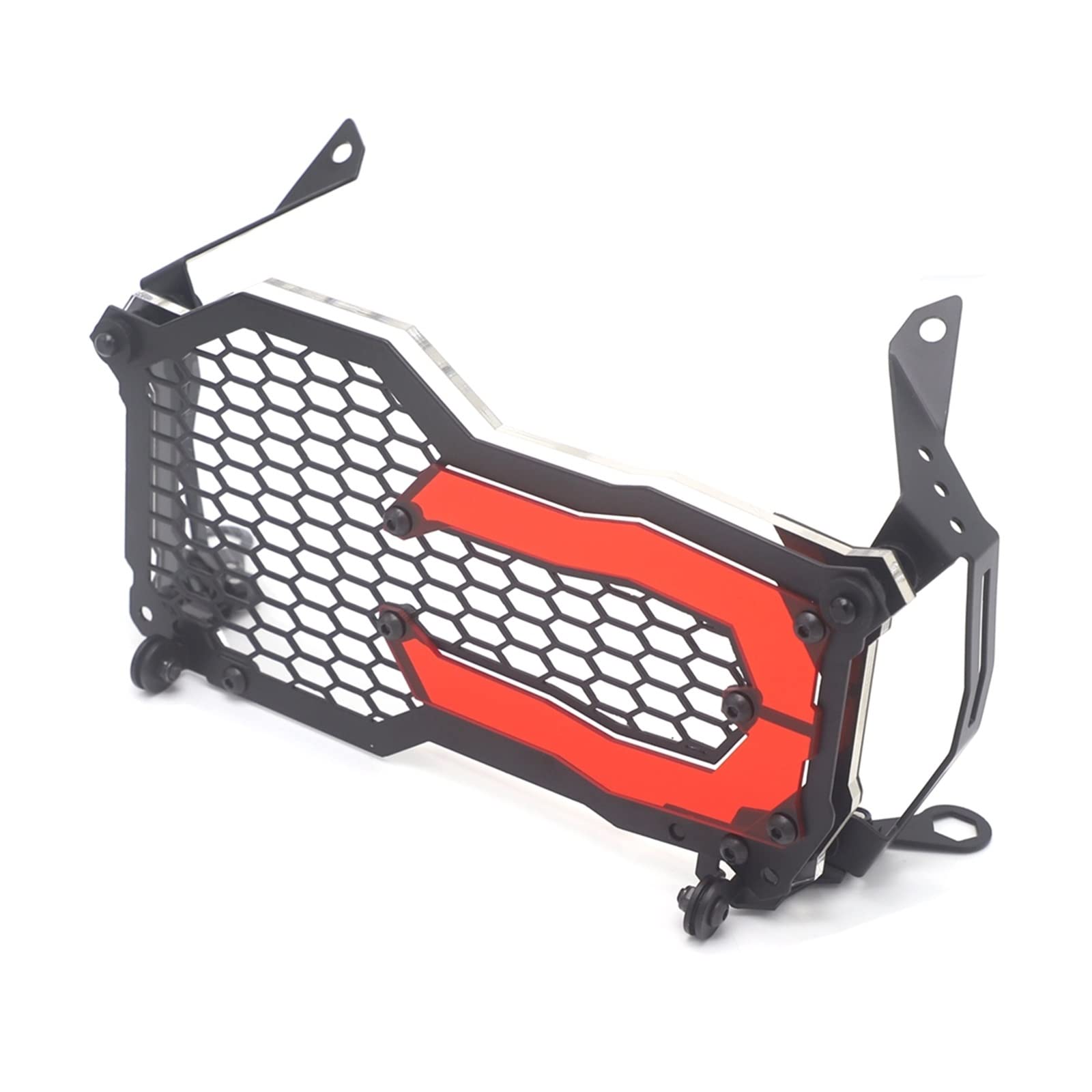 Griglia Paramano Protezione Faro In Alluminio Per BMW R1200GS LC Adventure (2013-2018) - Colore Rosso - 2