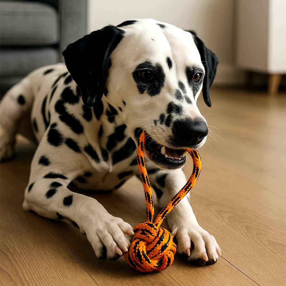 100% Natural Cotton Rope Dog Toys for Playing | Tug of War Chew Toys for Dogs | Durable Single Knot Dog Toy for Small Puppy | Non-Toxic Chew Toys for Puppies 1