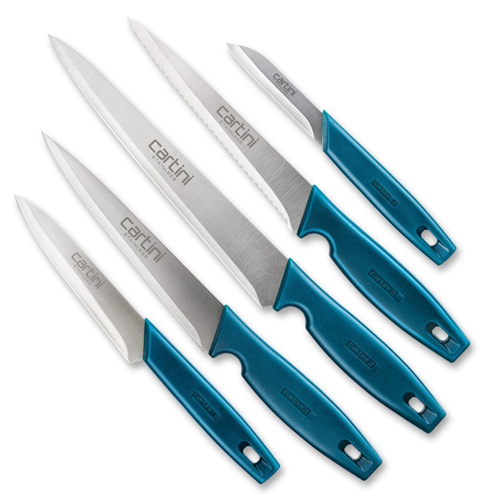 Godrej Kitchen Knives for Slicing, Cutting, Dicing & Chopping Vegetable, Seafood (Perfect Paring, Easy Chopping, Fine Dicing, Super Slicing, Precision Carving Knife, Pack of 5)