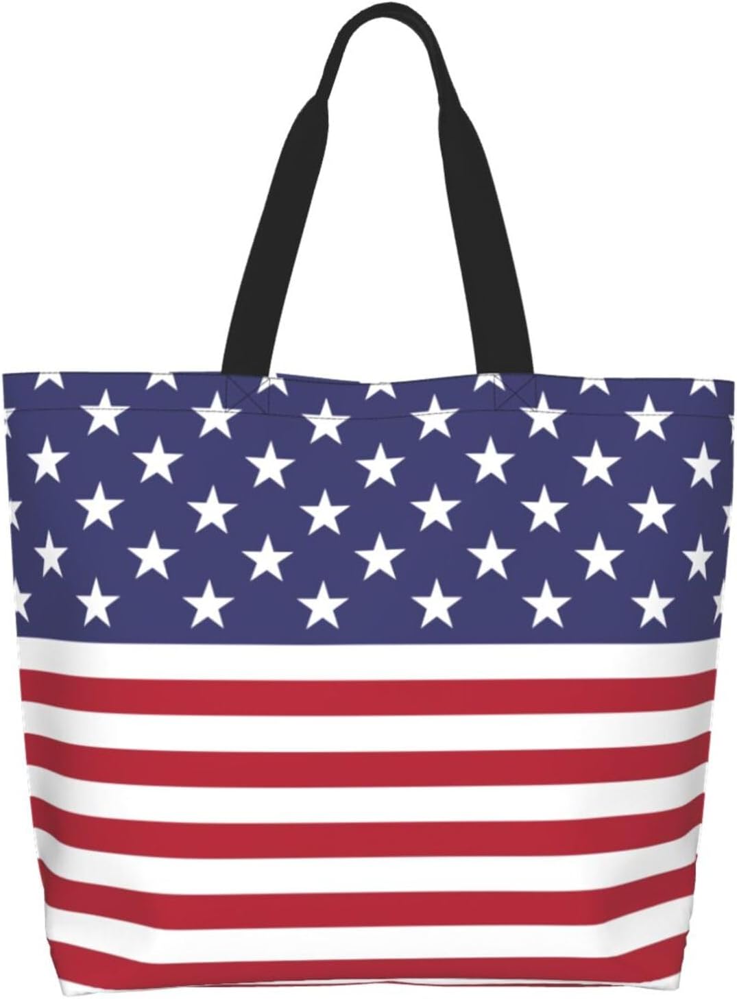 ASYG Cute Flag Tote Bag for Women and Men Reusable Shoulder Bags for Gym, Shopping, Beach,Travel