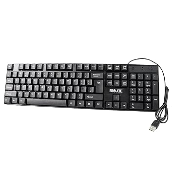 Viopra Wired USB Keyboard with 104 Keys Full-Size, Reliable Keypad for Typing, Gaming, and Office Work
