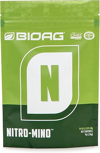BioAg Nitro-Mino - Fertilizante de nitrógeno orgánico, aminoácidos, nitrógeno y magnesio (7 onzas)
