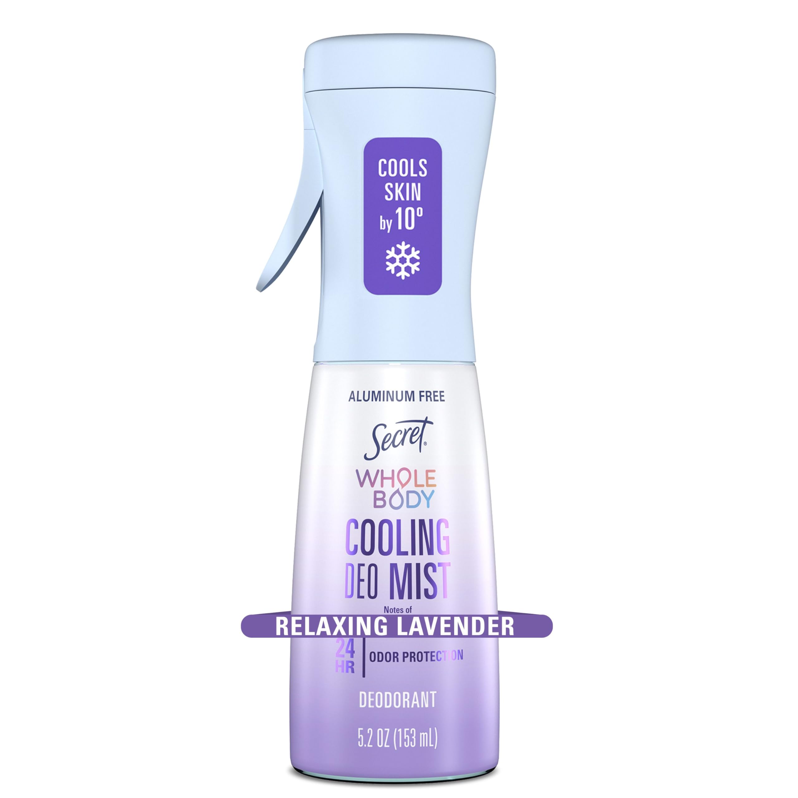 Secret Whole Body Cooling Deodorant Mist, Relaxing Lavender, Aluminum Free, 153 mL - 2