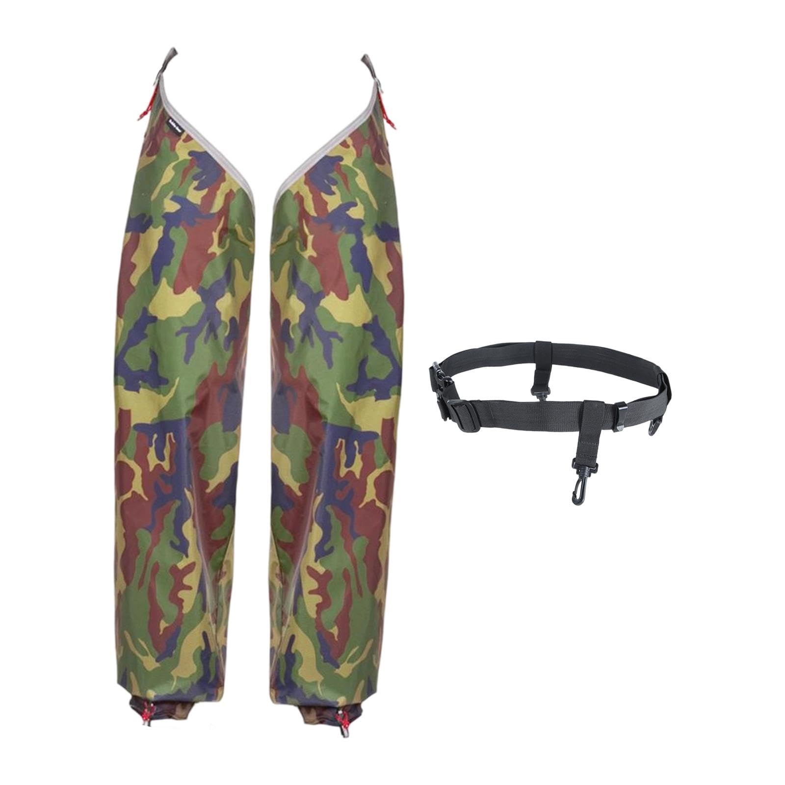 TISHITA Pantalones para Lluvia Ligeros Impermeables Plegables de Poliéster con Ajuste Adaptable Y Cubrepiernas Desmontables Diseño Portátil Y Antideslizante